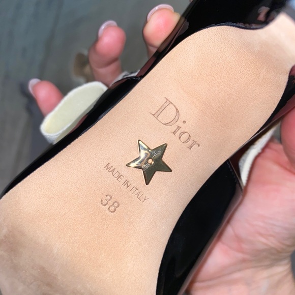 ⭐️ DIOR PATENT BLACK J’ADIOR SLINGBACKS 38 ⭐️ - Picture 10 of 11